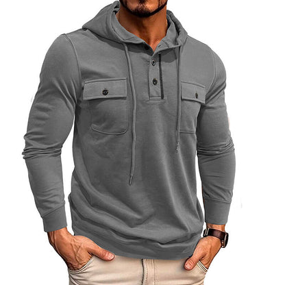 Herrenhoodie mit Hemd-Elementen: Lässige Eleganz für jeden Tag