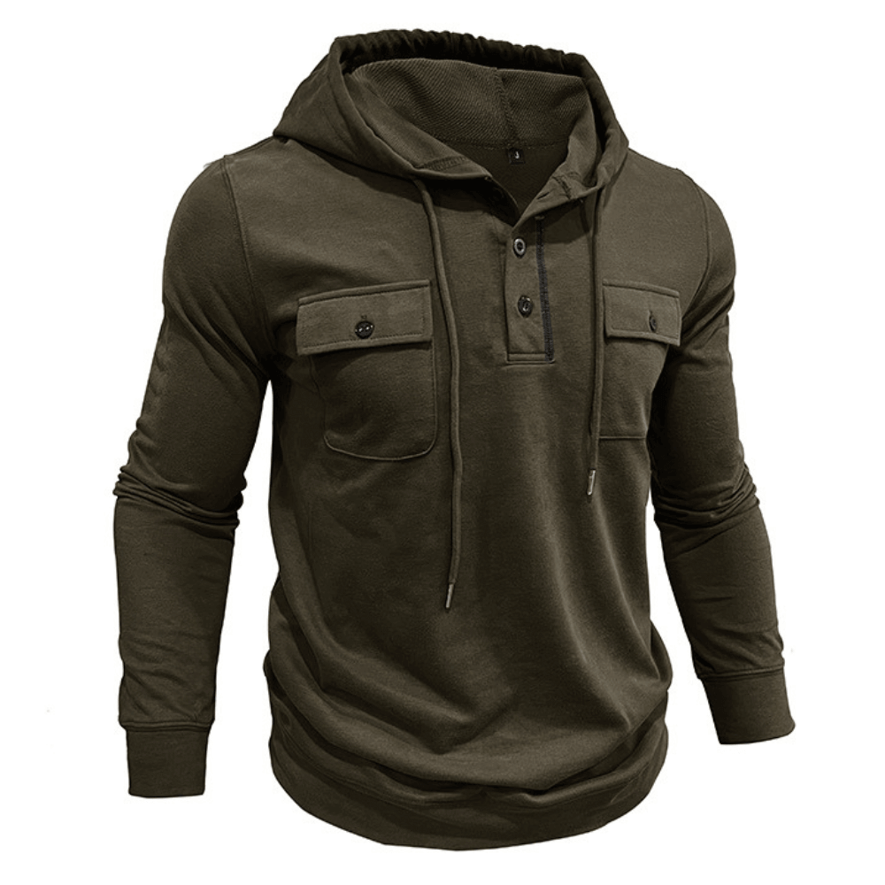 Herrenhoodie mit Hemd-Elementen: Lässige Eleganz für jeden Tag