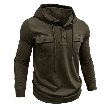 Herrenhoodie mit Hemd-Elementen: Lässige Eleganz für jeden Tag