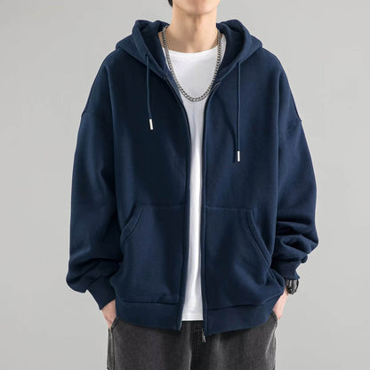 Minimalistischer Zip-Hoodie für Herren: Komfort & Stil vereint