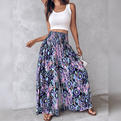 Weite Damen Sommerhose mit Boho-Muster: Lässig & absolut im Trend