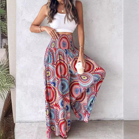 Weite Damen Sommerhose mit Boho-Muster: Lässig & absolut im Trend