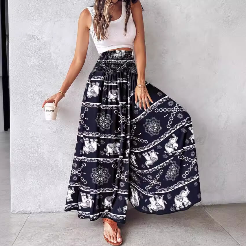 Weite Damen Sommerhose mit Boho-Muster: Lässig & absolut im Trend