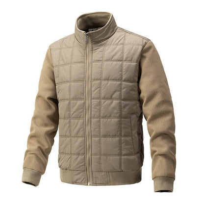Elegante Steppjacke mit Strickärmeln für Herren