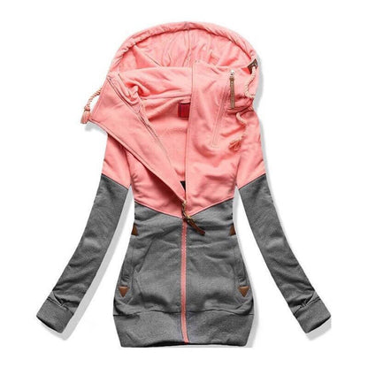 Moderne Damen-Sweatjacke mit Farbblock-Design