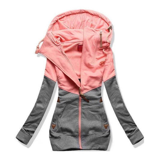 Moderne Damen-Sweatjacke mit Farbblock-Design