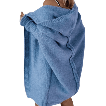 Gemütliche Damen-Strickjacke mit Kapuze