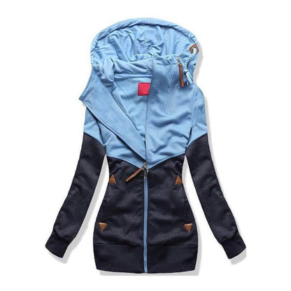 Moderne Damen-Sweatjacke mit Farbblock-Design