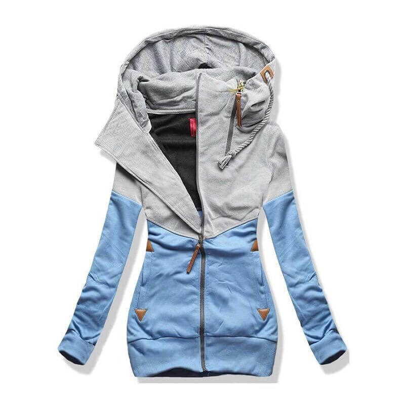 Moderne Damen-Sweatjacke mit Farbblock-Design