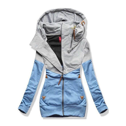 Moderne Damen-Sweatjacke mit Farbblock-Design