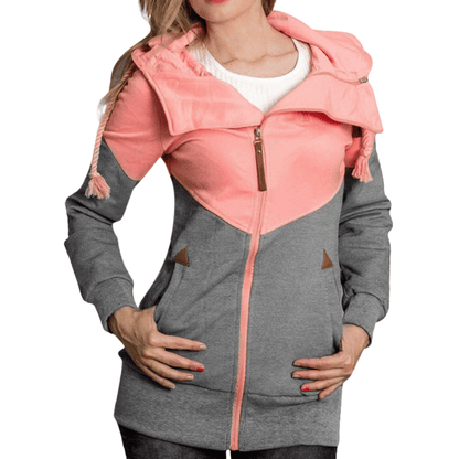 Moderne Damen-Sweatjacke mit Farbblock-Design