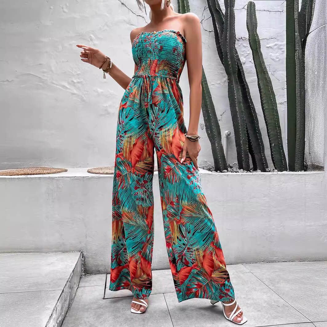 Eleganter trägerloser Jumpsuit für Damen: Sommerlich und bequem