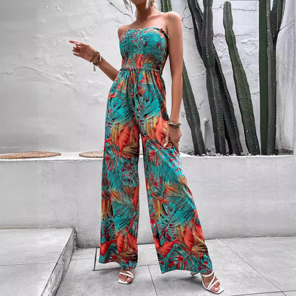 Eleganter trägerloser Jumpsuit für Damen: Sommerlich und bequem