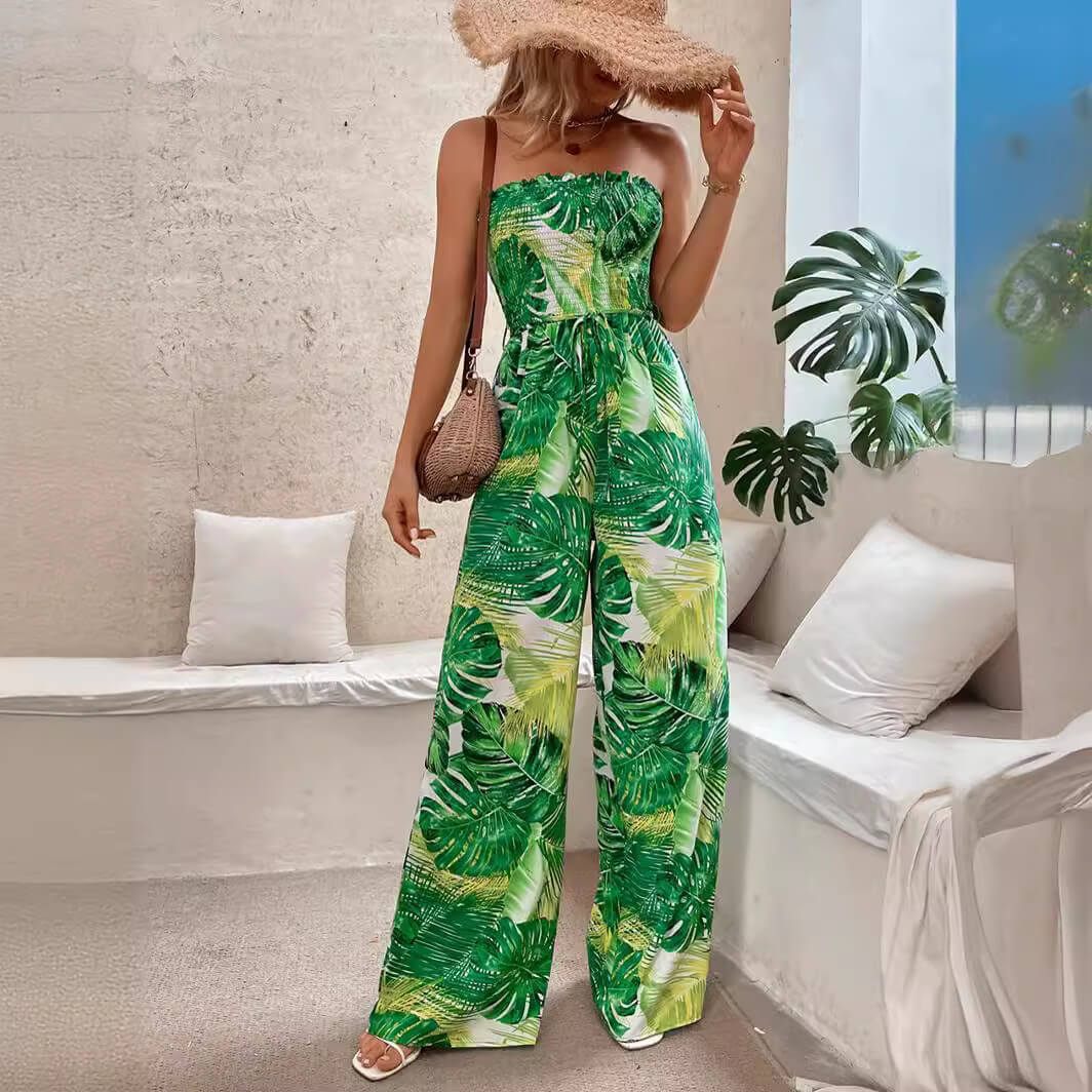 Eleganter trägerloser Jumpsuit für Damen: Sommerlich und bequem
