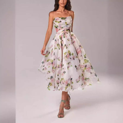 Verspieltes Midikleid für Damen: Florale Eleganz & sommerliche Leichtigkeit