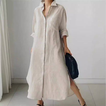Luftiges Leinen-Hemdkleid für Damen: Stilvoll & Bequem