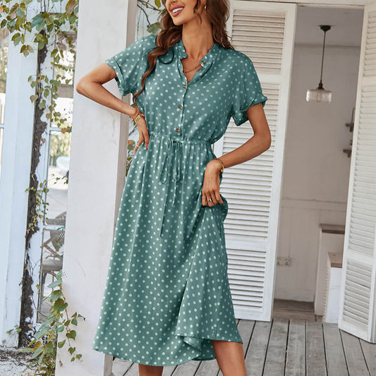 Elegantes Damen Midikleid mit Bindegürtel: Verspielt & feminin