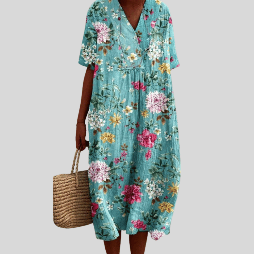 Elegantes Damen Sommerkleid mit Blumenprint: Luftig & Lässig