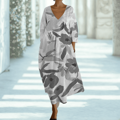 Sommerliches Damen Maxikleid mit floralem Print: Feminin & elegant
