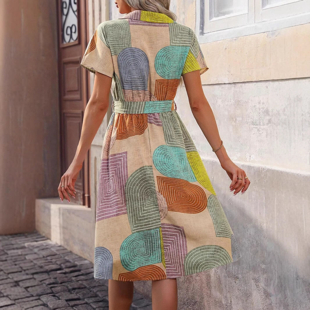 Elegantes Hemdblusenkleid für Damen: Retro & bequem