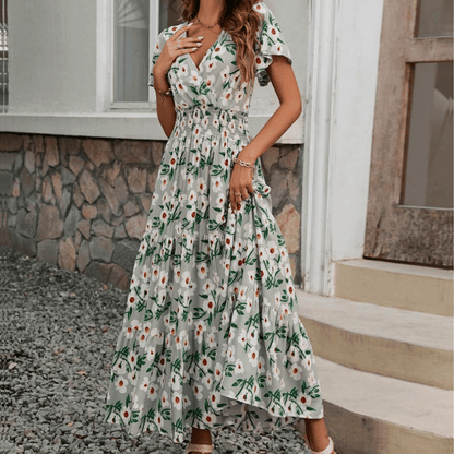 Sommerliches Damen Maxikleid mit Blumenprint: Bequem & luftig-leicht
