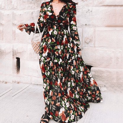 Elegantes Damen Maxikleid mit Blumenmuster: Luftig & sommerlich