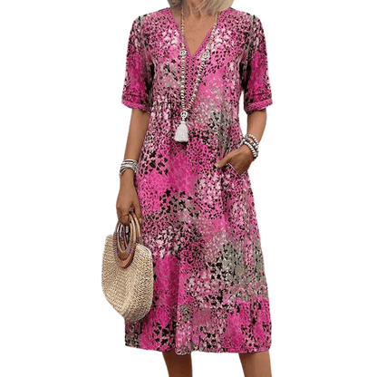 Leichtes Midi Sommerkleid für Damen: Farbenfroh & entspannt