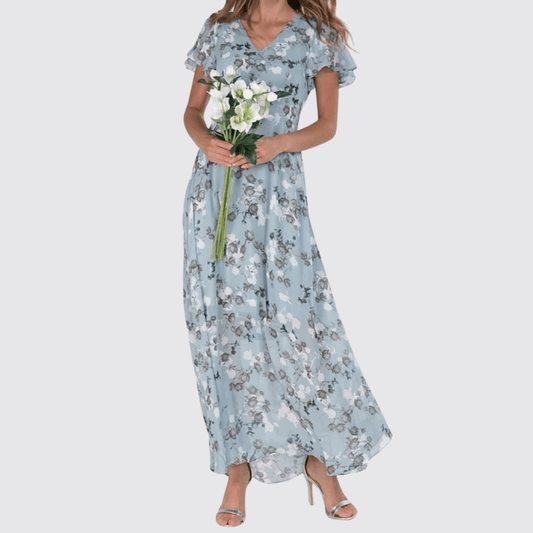 Sommerliches Damen Maxikleid mit Blumenmuster: Luftig & Elegant