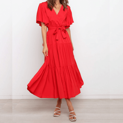 Sommerliches Damen Maxikleid mit Taillenbindung: Lässig, leicht und elegant