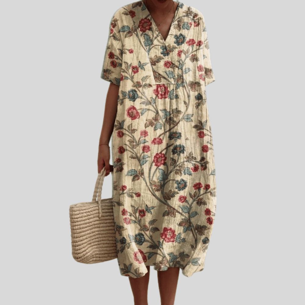 Elegantes Damen Sommerkleid mit Blumenprint: Luftig & Lässig