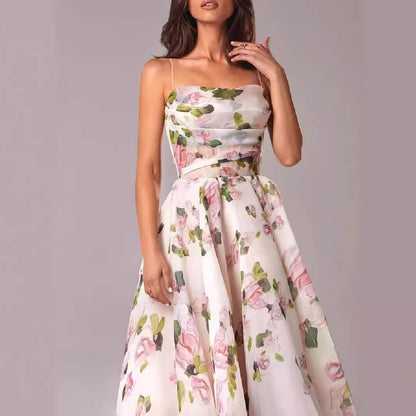 Verspieltes Midikleid für Damen: Florale Eleganz & sommerliche Leichtigkeit