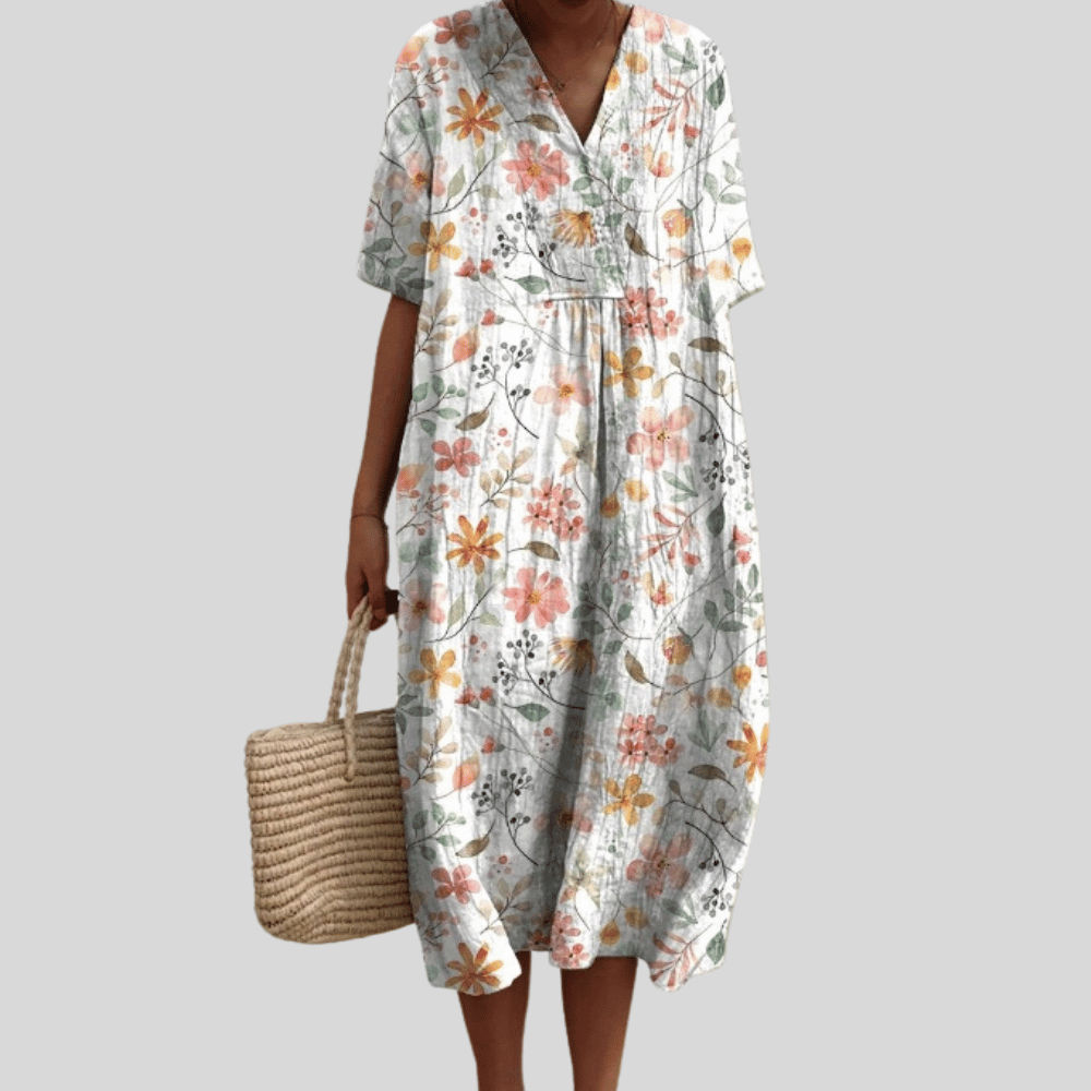 Elegantes Damen Sommerkleid mit Blumenprint: Luftig & Lässig