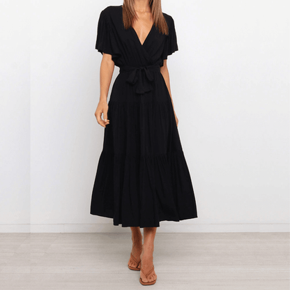 Sommerliches Damen Maxikleid mit Taillenbindung: Lässig, leicht und elegant