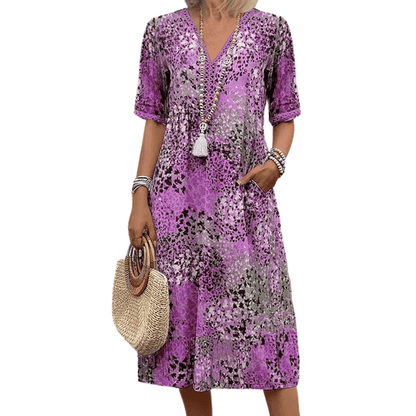 Leichtes Midi Sommerkleid für Damen: Farbenfroh & entspannt