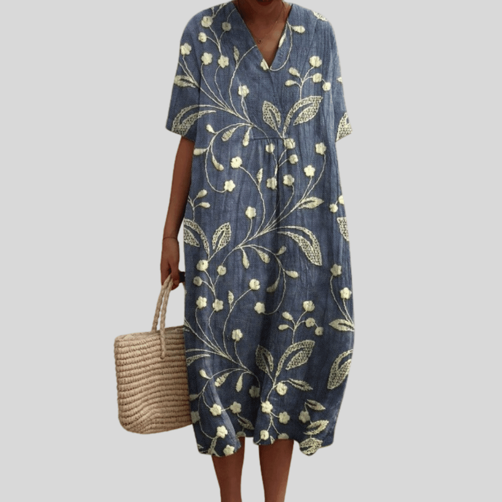 Elegantes Damen Sommerkleid mit Blumenprint: Luftig & Lässig