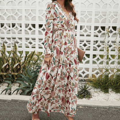 Elegantes Damen Maxikleid mit Blumenmuster: Luftig & sommerlich