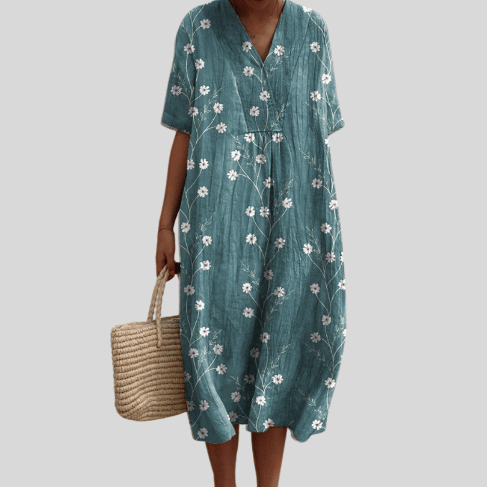 Elegantes Damen Sommerkleid mit Blumenprint: Luftig & Lässig