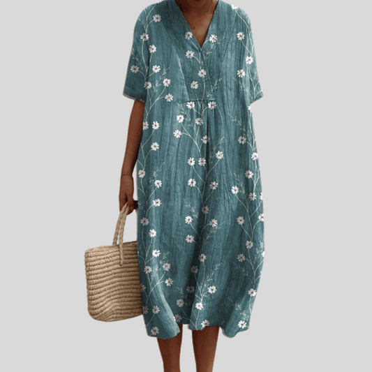 Elegantes Damen Sommerkleid mit Blumenprint: Luftig & Lässig