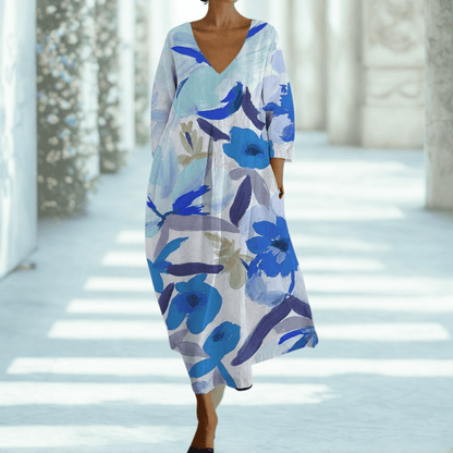 Sommerliches Damen Maxikleid mit floralem Print: Feminin & elegant