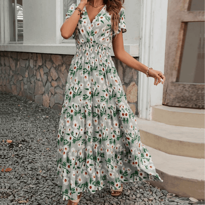 Sommerliches Damen Maxikleid mit Blumenprint: Bequem & luftig-leicht
