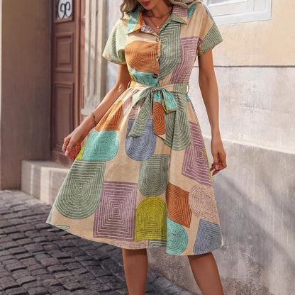 Elegantes Hemdblusenkleid für Damen: Retro & bequem