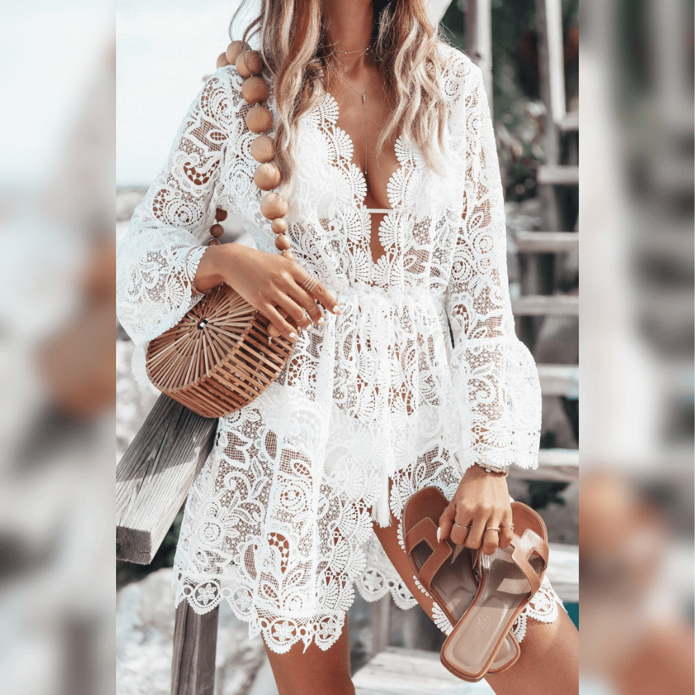 Luftiges Damen Strandkleid aus Spitze: Leicht & bequem