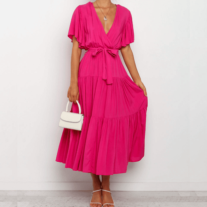 Sommerliches Damen Maxikleid mit Taillenbindung: Lässig, leicht und elegant