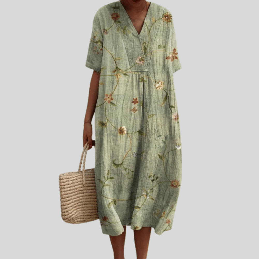 Elegantes Damen Sommerkleid mit Blumenprint: Luftig & Lässig