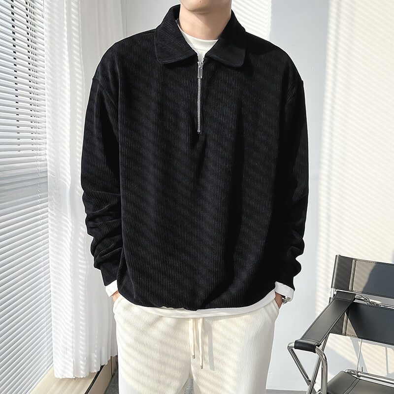 Stylishes Langarm-Poloshirt für Herren: Sportlich & Elegant