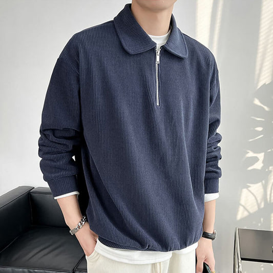 Stylishes Langarm-Poloshirt für Herren: Sportlich & Elegant