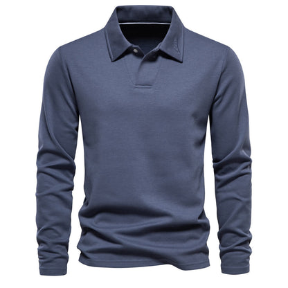 Klassisches Langarm-Poloshirt für Herren