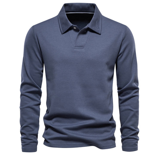 Klassisches Langarm-Poloshirt für Herren