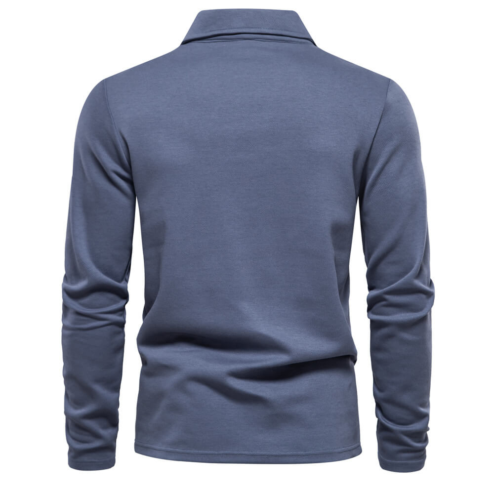 Klassisches Langarm-Poloshirt für Herren