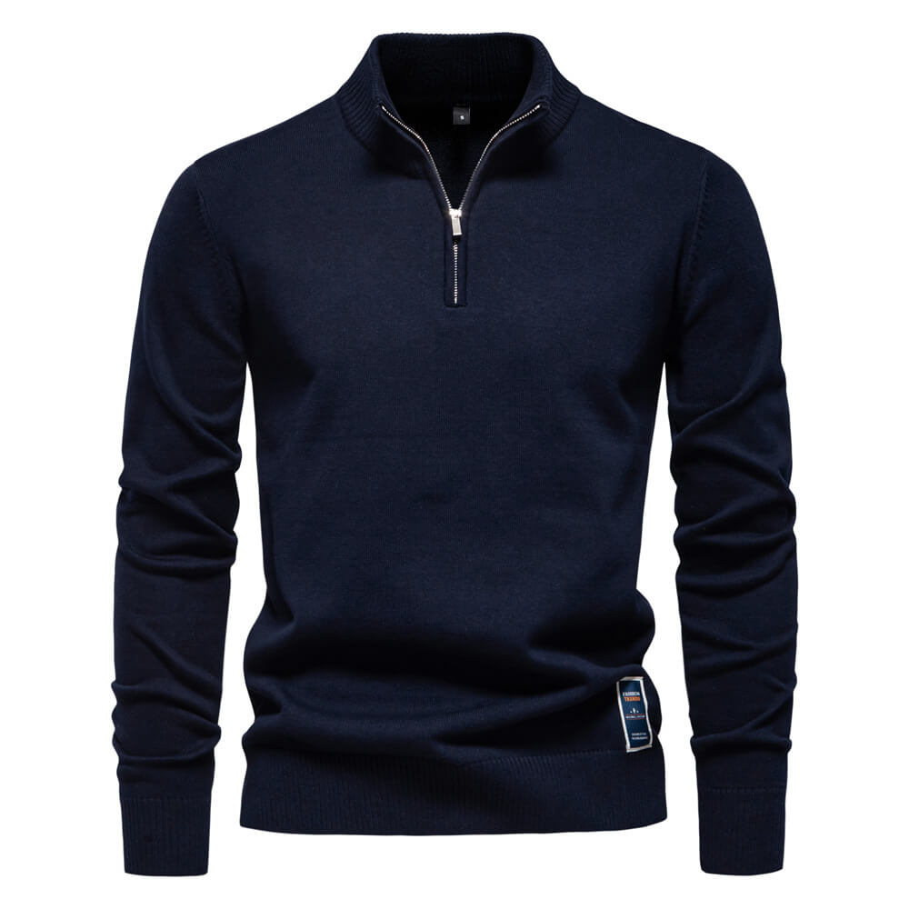 Eleganter Strickpullover mit Reißverschluss